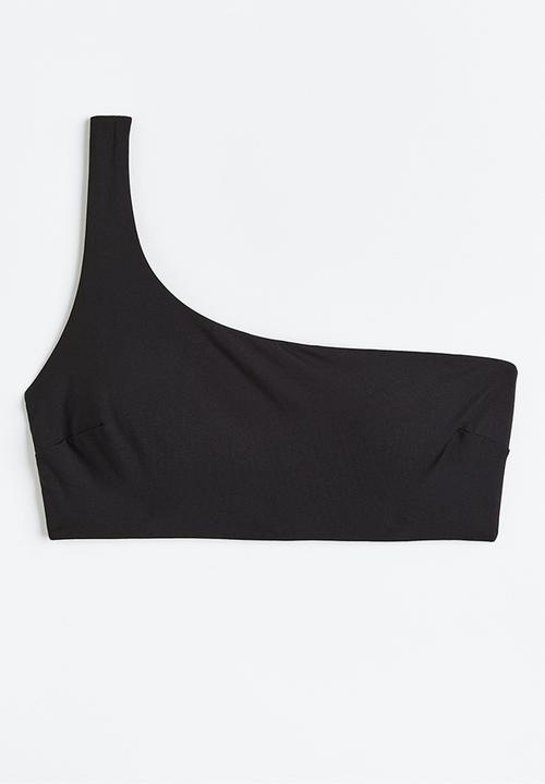 H&M - One-shoulder bikini top - black