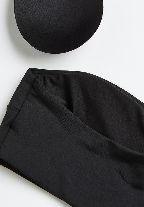 H&M - One-shoulder bikini top - black