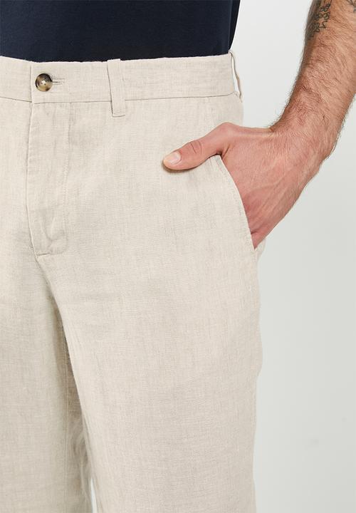 MANGO - Trousers oysters - beige