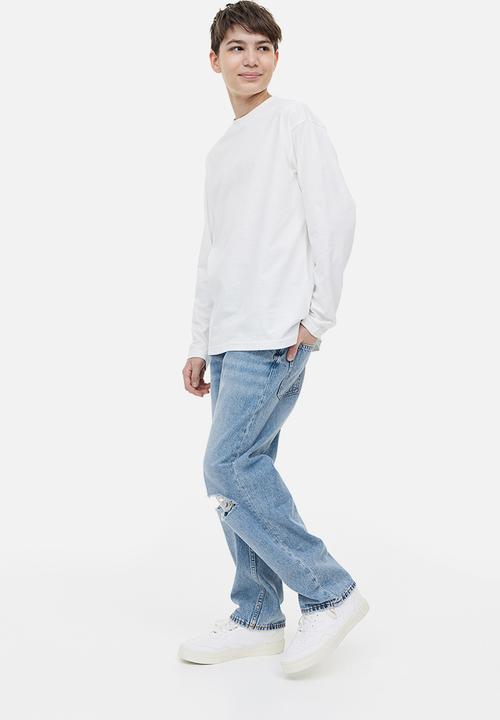 H&M - Loose fit jeans - denim blue/trashed