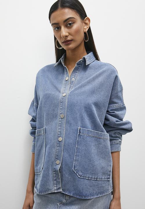 Superbalist - Denim overshirt - mid blue
