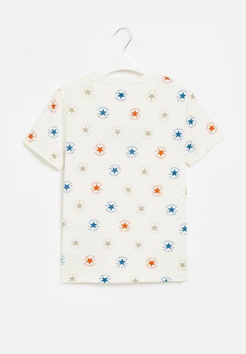 Converse - Teen All star aop short sleeve tee - egret