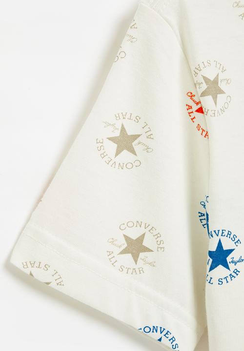Converse - Teen All star aop short sleeve tee - egret