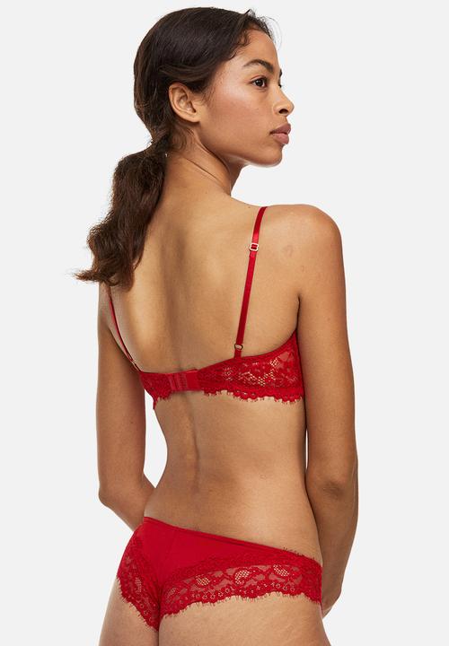 H&M - 2 Pack lace brazilian briefs - red