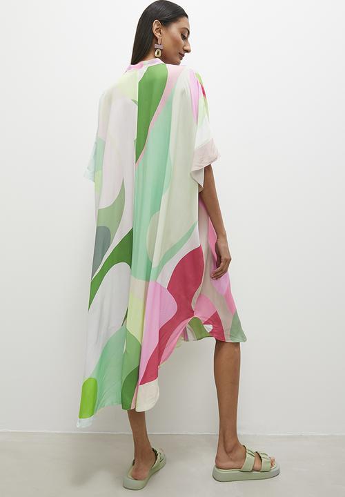 Superbalist - Button through kaftan dress - multi