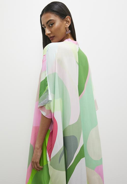Superbalist - Button through kaftan dress - multi
