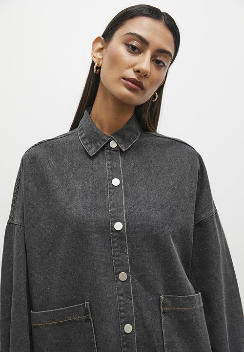 Superbalist - Denim overshirt - black