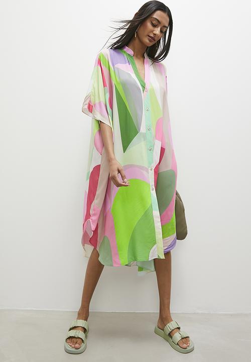 Superbalist - Button through kaftan dress - multi