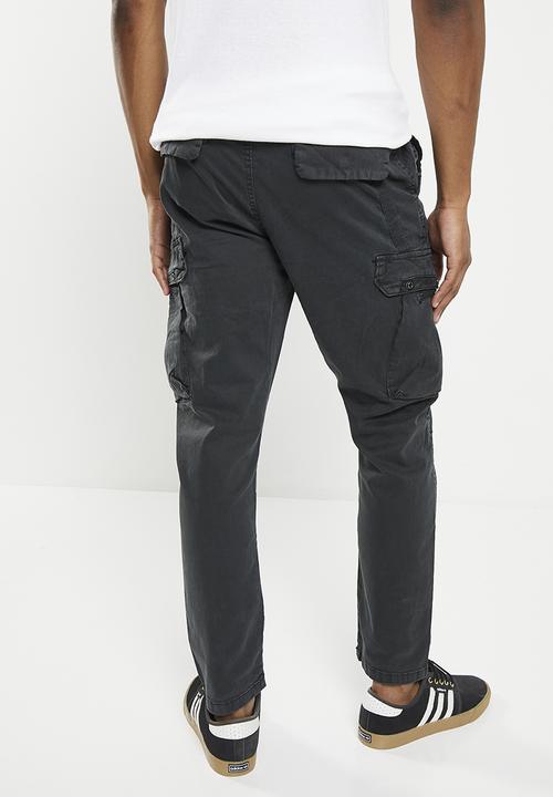 basicthread - Sira peached finished cargo utility pants - gun metal
