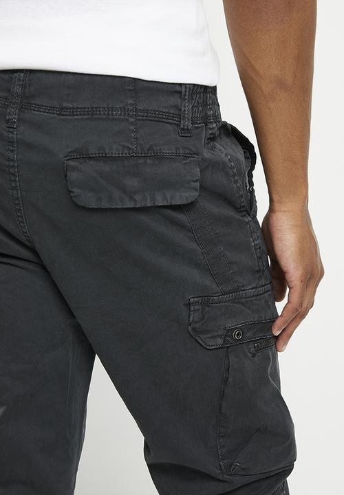 basicthread - Sira peached finished cargo utility pants - gun metal