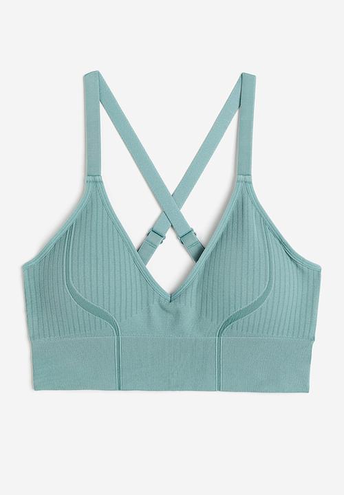 H&M - Drymove™ medium support sports bra - light teal