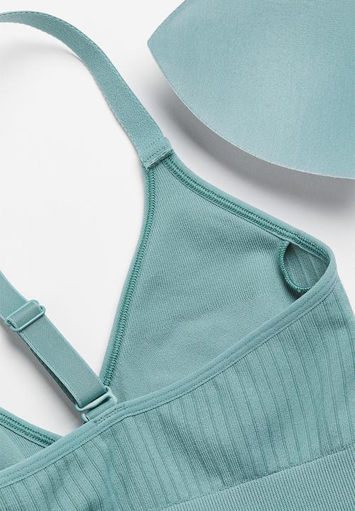 H&M - Drymove™ medium support sports bra - light teal