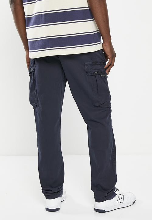 basicthread - Sira Peached finished cargo utility pants - navy