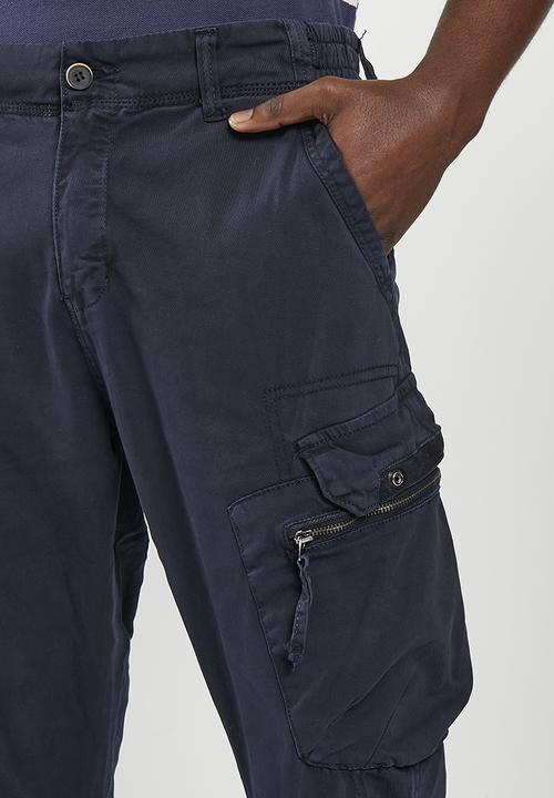 basicthread - Sira Peached finished cargo utility pants - navy