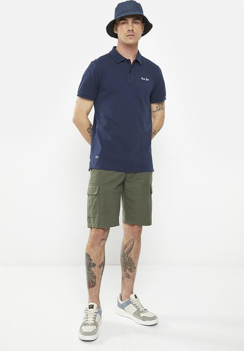 Aca Joe - Mens Aca Joe Pique Regular Fit Logo Embroidery Golfer - Dress Blue
