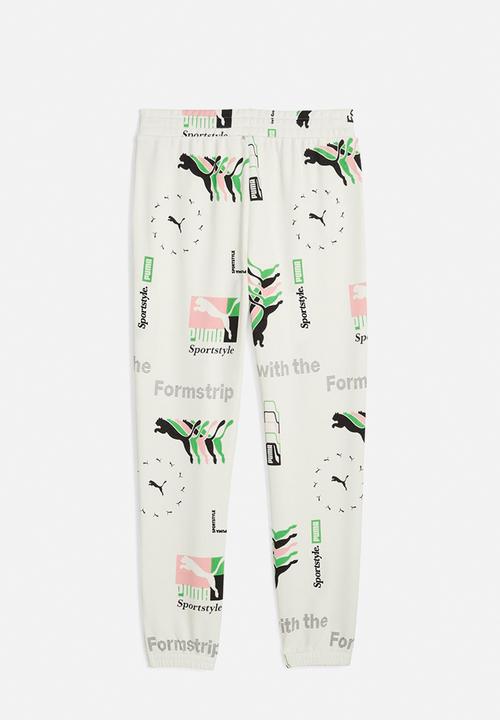 PUMA - Classics brand love aop sweatpants tr - warm white