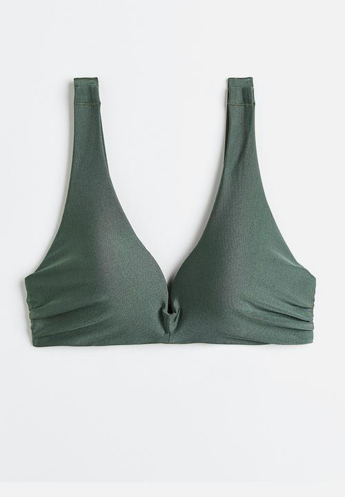 H&M - Push-up bikini top - khaki green