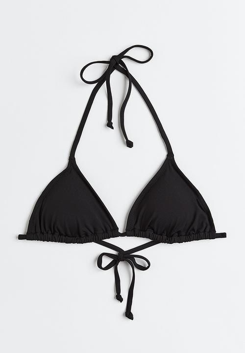 H&M - Padded triangle bikini top - black