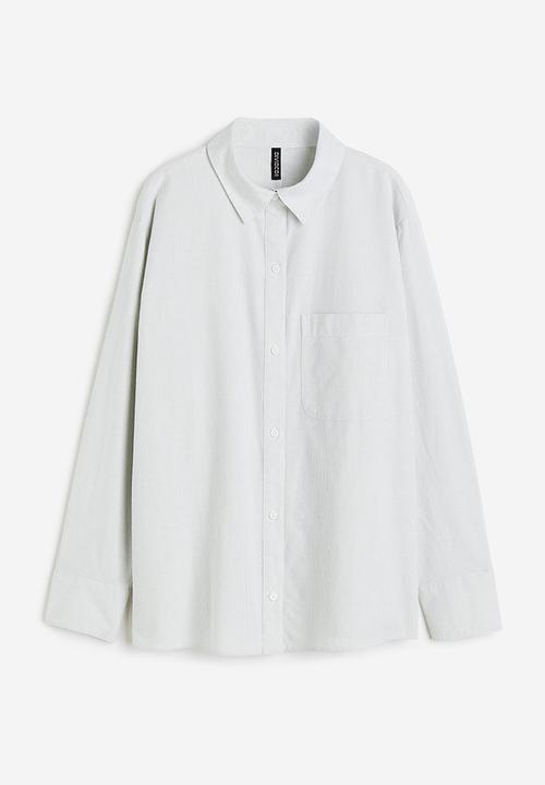 H&M - Oxford shirt - light green/striped