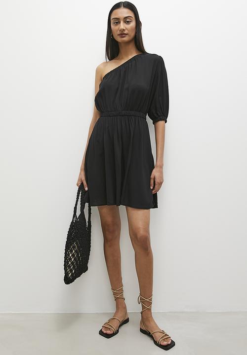 Superbalist - Asym mini dress - black