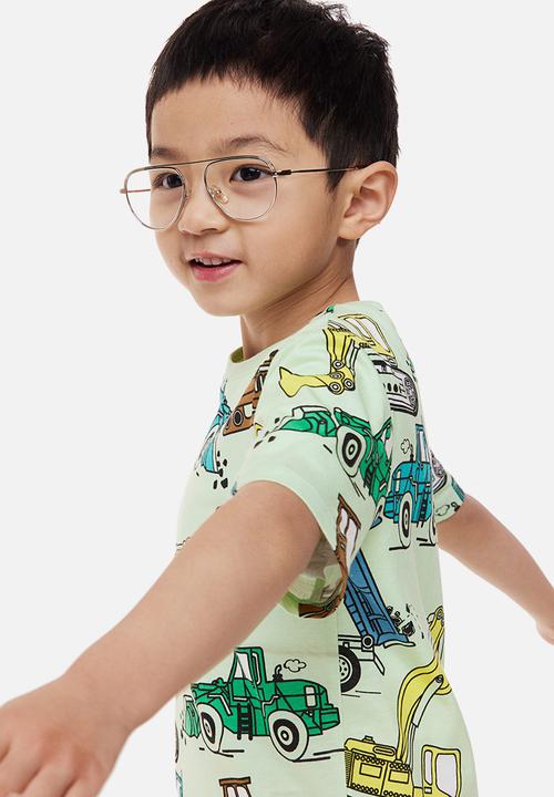 H&M - Cotton t-shirt - light green/diggers 