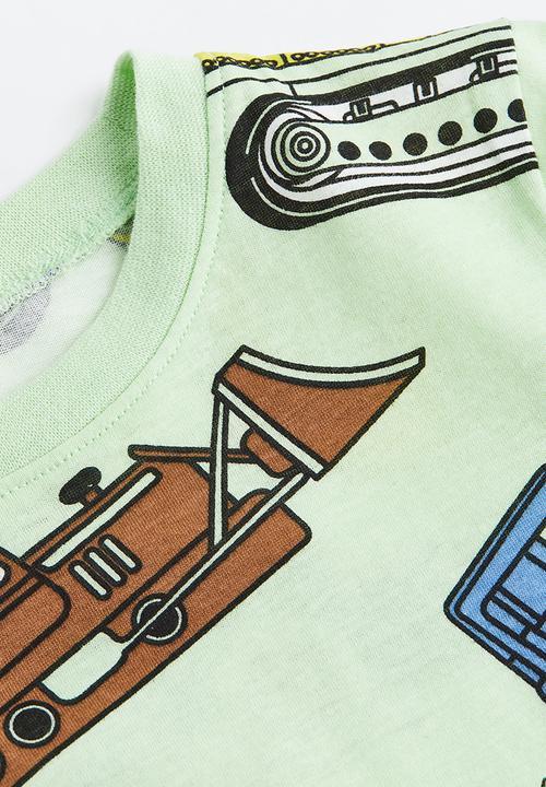 H&M - Cotton t-shirt - light green/diggers 