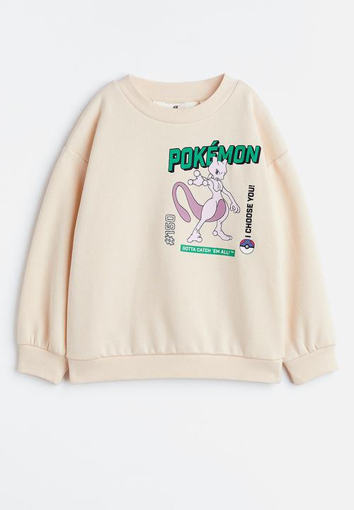 H&M - Oversized printed sweatshirt - light beige/pokémon