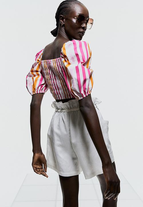 H&M - Paper bag shorts - white