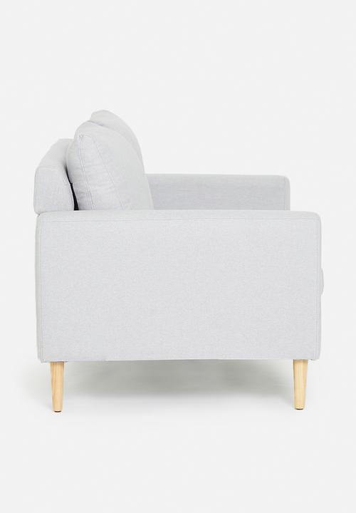 Sixth Floor - Ashton 2 seater sofa with ottoman - grey