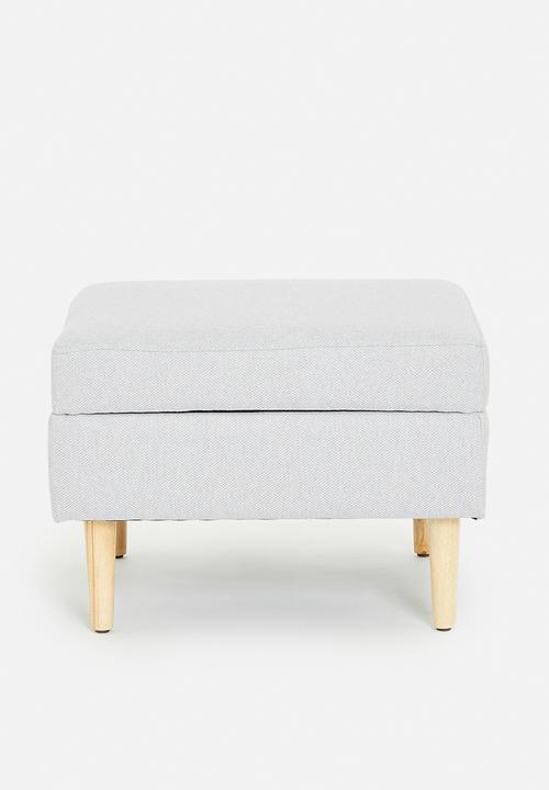 Sixth Floor - Ashton 2 seater sofa with ottoman - grey