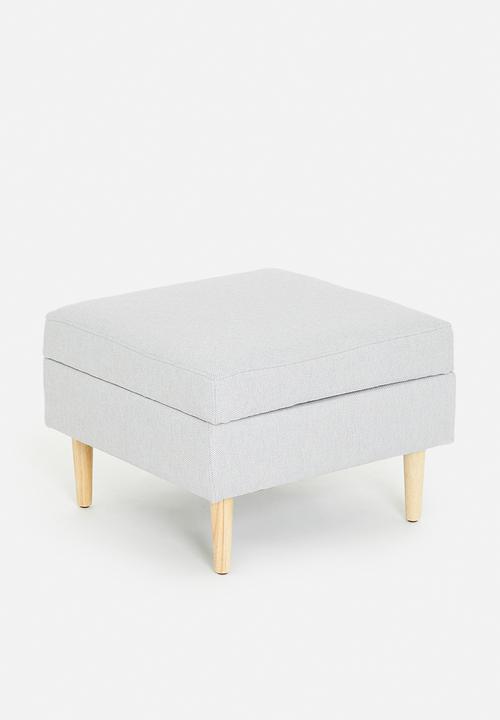Sixth Floor - Ashton 2 seater sofa with ottoman - grey