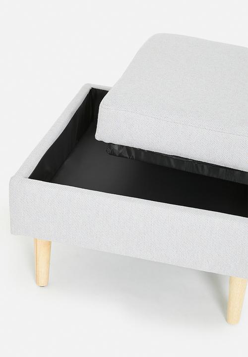 Sixth Floor - Ashton 2 seater sofa with ottoman - grey