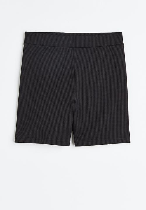 H&M - Ribbed cycling shorts - black