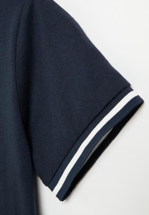 Pop Candy - Boys short sleeve golf shirt - navy & white