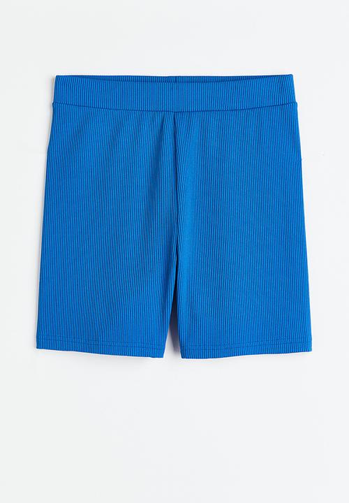 H&M - Ribbed cycling shorts - bright blue 