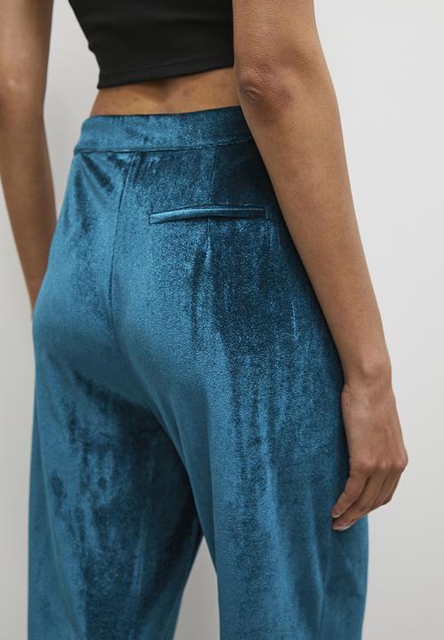 Superbalist - Velour co-ord straight leg - teal