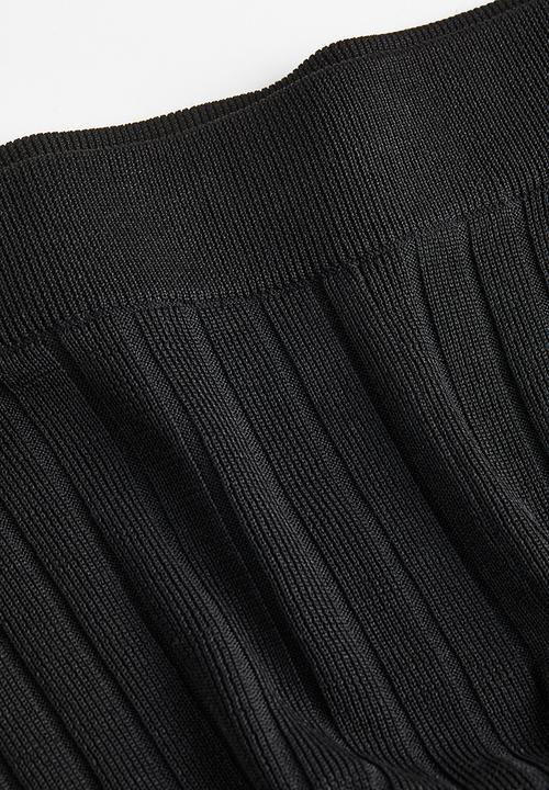 H&M - Rib-knit trousers - black