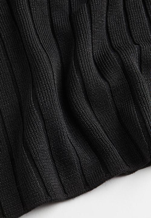 H&M - Rib-knit trousers - black