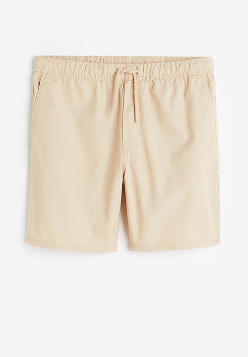 H&M - Regular fit cotton shorts - light beige