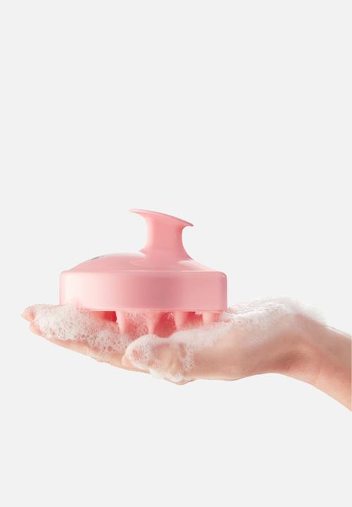 Moyoko Professional - Scalp Exfoliating Brush - Soft Silicone Massaging Bristles - Pink