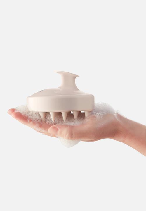 Moyoko Professional - Scalp Exfoliating Brush - Soft Silicone Massaging Bristles - Nude