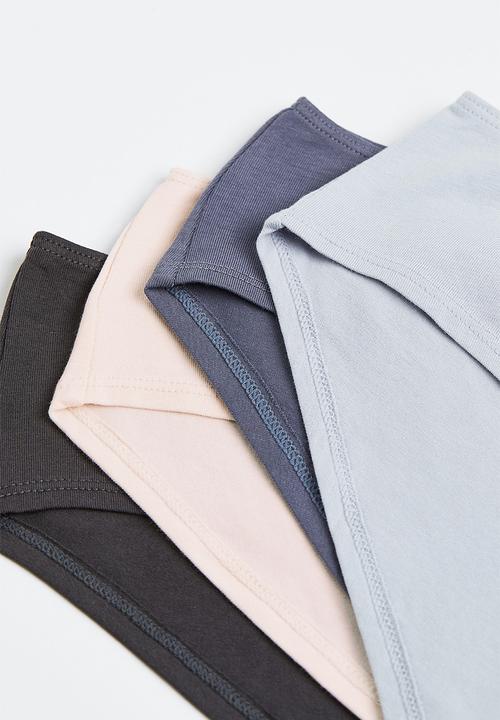 H&M - 7-pack hipster briefs - beige/black/blue/grey/pink/white