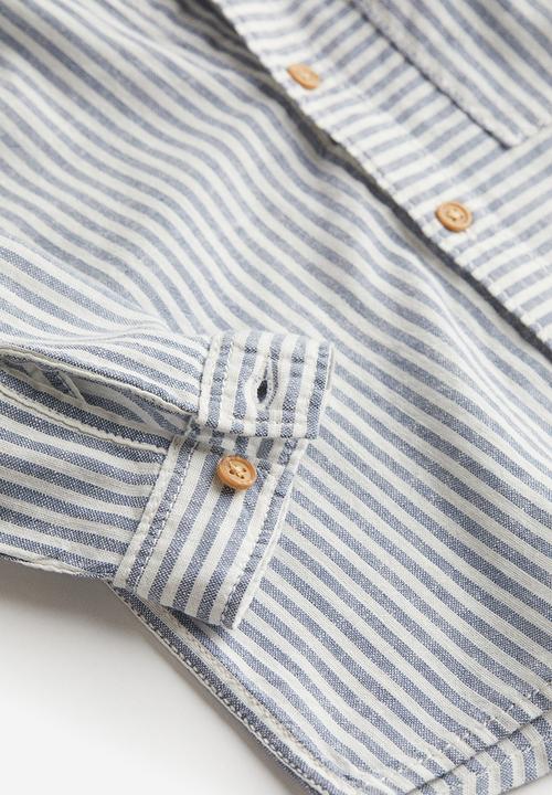 H&M - Cotton shirt - blue/striped