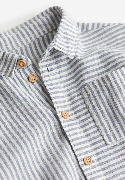 H&M - Cotton shirt - blue/striped