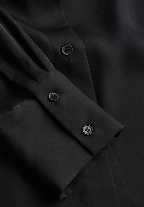 H&M - Pointed-collar shirt - black
