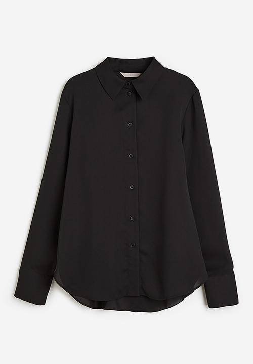 H&M - Pointed-collar shirt - black