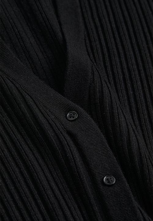 H&M - Collared rib-knit top - black