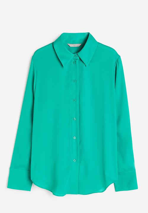 H&M - Pointed-collar shirt - green