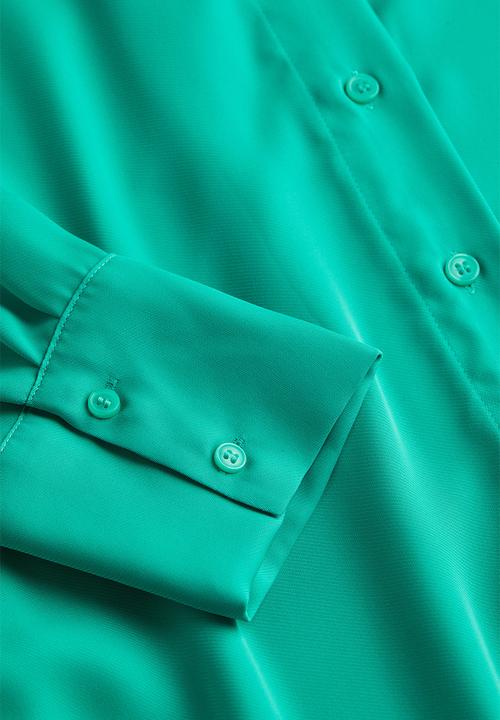 H&M - Pointed-collar shirt - green