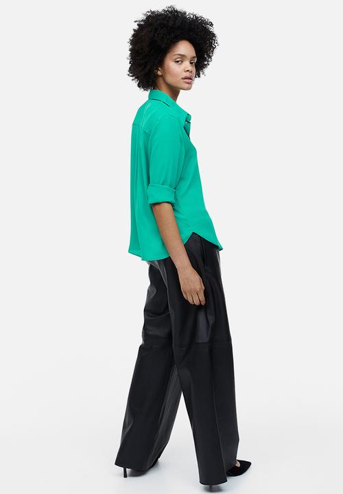 H&M - Pointed-collar shirt - green